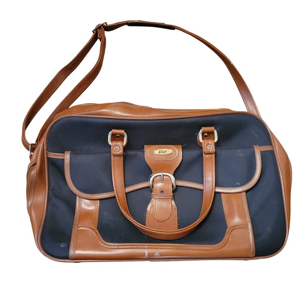 Verdi Leather Travel Duffle Bag Carry On Vacation Cruise Resort‎